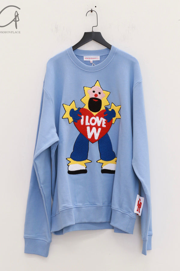 Walter Van Beirendonck 25 Spring/Summer I Love W T-Shirt Belgium WVB-8006-Placid Blue